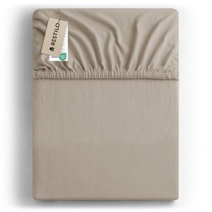 Prześcieradło Bawełna z Gumką Amber Cappuccino 160×200 DecoKing 957901