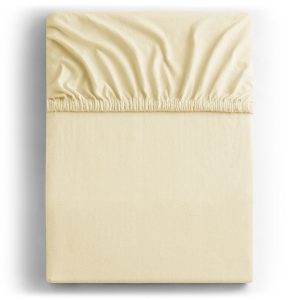 Prześcieradło Bawełna z Gumką Amber kremowe 220×200 DecoKing 957895