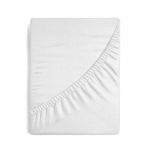 Prześcieradło bawełniane JERSEY białe 120×200+25cm 722497 Prześcieradło bawełniane JERSEY białe 120×200+25cm 722497