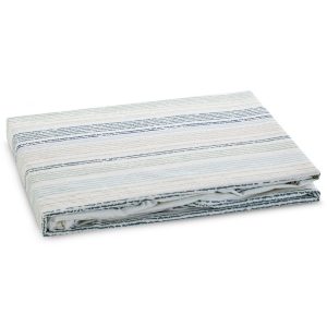 Prześcieradło bawełniane z gumką 220×200 Print 1 niebieskie pasy 988411 Prześcieradło bawełniane z gumką 220×200 Print 1 niebieskie pasy 988411