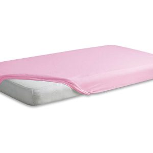 Prześcieradło dziecięce z gumką bawełniane 120×60 cm różowe 49577 Prześcieradło dziecięce z gumką bawełniane 120×60 cm różowe 49577