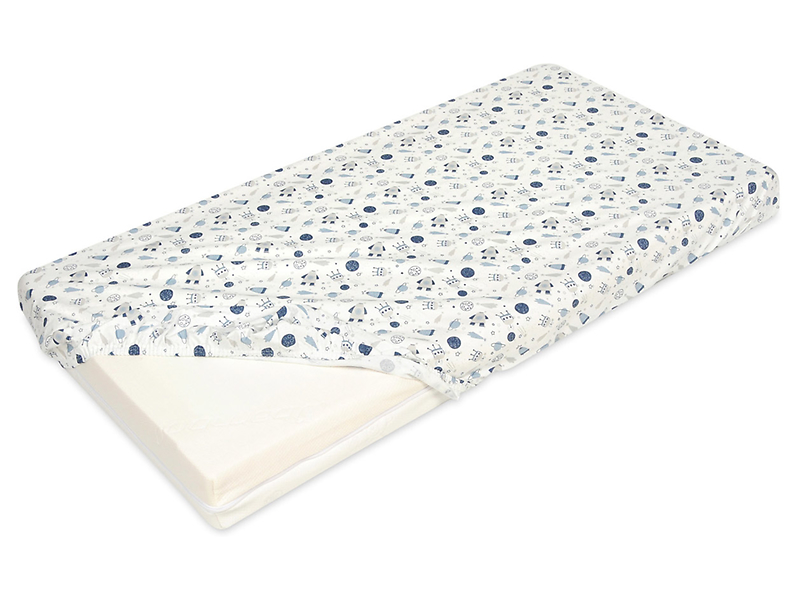Prześcieradło dziecięce z gumką Kosmos bawełniane 60x120 cm białe 49580