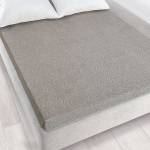 Prześcieradło frotte bez gumki 150×205 szare Tulipan Zwoltex 97929