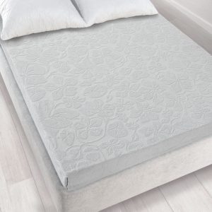 Prześcieradło frotte bez gumki 150×205 Tulipan szare Zwoltex 97903