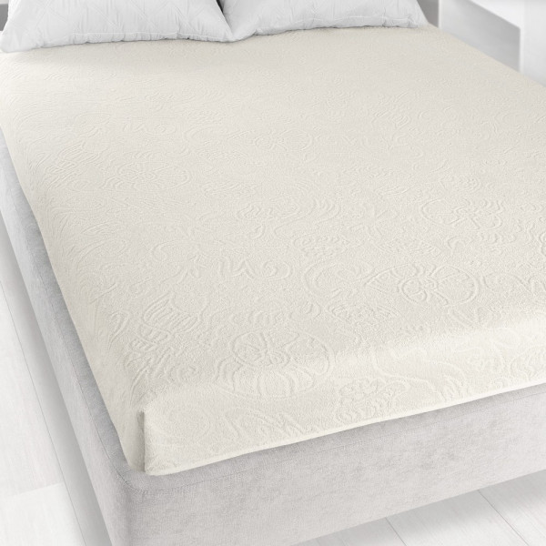 Prześcieradło frotte bez gumki 175x220 ekri Tulipan Zwoltex 97886