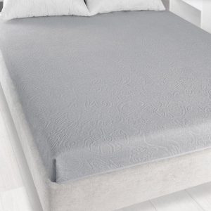 Prześcieradło frotte bez gumki 175×220 Tulipan szare Zwoltex 97766