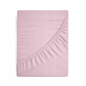 Prześcieradło FROTTE pudrowy róż 140×200 cm + 20 cm z gumką 411862