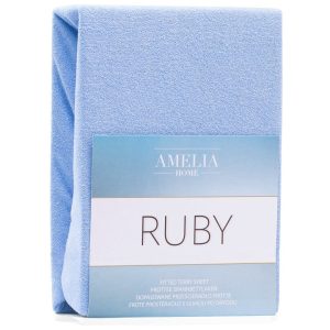 Prześcieradło Frotte Rubin z gumką Błękitne 180×200 +30 cm AmeliaHome 896129 Prześcieradło Frotte Rubin z gumką Błękitne 180×200 +30 cm AmeliaHome 896129