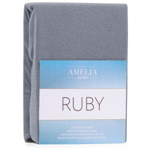 Prześcieradło Frotte Rubin z gumką ciemnoszare 160×200 +30 cm AmeliaHome 896192 Prześcieradło Frotte Rubin z gumką ciemnoszare 160×200 +30 cm AmeliaHome 896192