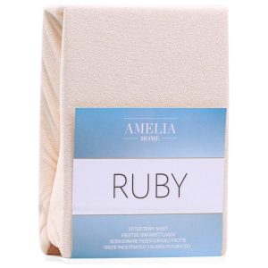 Prześcieradło Frotte Rubin z gumką J. beżowe 160×200 +30 cm AmeliaHome 896193 Prześcieradło Frotte Rubin z gumką J. beżowe 160×200 +30 cm AmeliaHome 896193