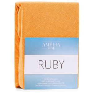 Prześcieradło Frotte Rubin z gumką pomarańczowe 120×200 +30 cm AmeliaHome 896124 Prześcieradło Frotte Rubin z gumką pomarańczowe 120×200 +30 cm AmeliaHome 896124
