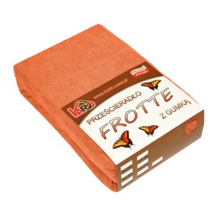 Prześcieradło frotte z gumką 120×200 rude terra 025 KARO 97902 Prześcieradło frotte z gumką 120×200 rude terra 025 KARO 97902