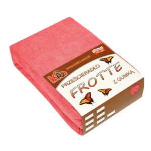 Prześcieradło frotte z gumką 140×200 malinowe 046 KARO 80338 Prześcieradło frotte z gumką 140×200 malinowe 046 KARO 80338