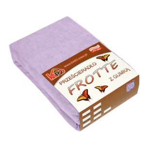 Prześcieradło frotte z gumką 140×200 wrzosowe 036 KARO 80611 Prześcieradło frotte z gumką 140×200 wrzosowe 036 KARO 80611