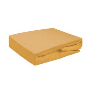 Prześcieradło frotte z gumką 160×200 042 musztardowe 83885