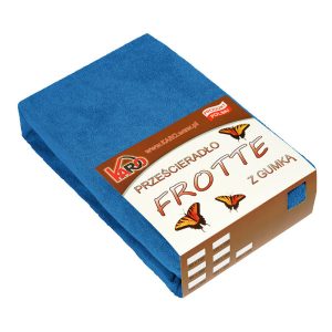 Prześcieradło frotte z gumką 180×200 chabrowe 032 KARO 84019 Prześcieradło frotte z gumką 180×200 chabrowe 032 KARO 84019