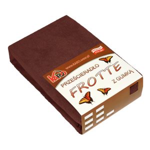 Prześcieradło frotte z gumką 220×240 czekoladowe 042 KARO 97789 Prześcieradło frotte z gumką 220×240 czekoladowe 042 KARO 97789