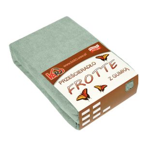 Prześcieradło frotte z gumką 90×200 oliwkowe 013 KARO 80385 Prześcieradło frotte z gumką 90×200 oliwkowe 013 KARO 80385