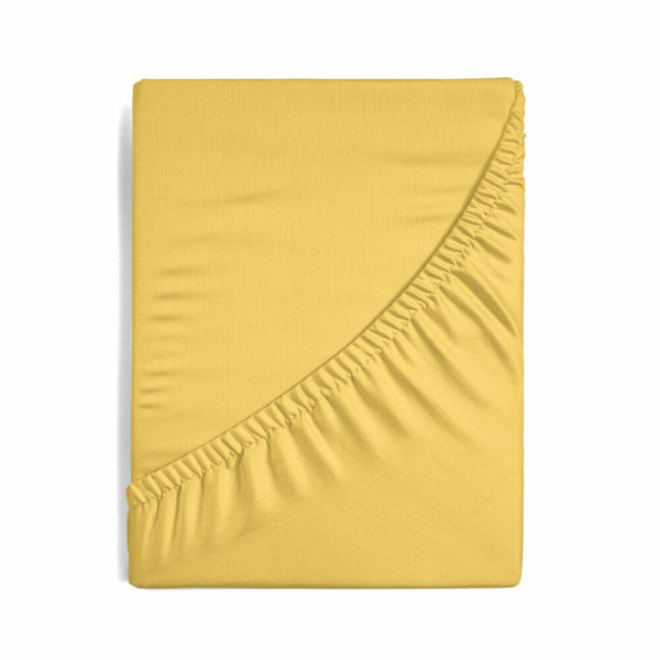 Prześcieradło JERSEY musztardowe 120x200 cm + 25 cm z gumką 411866