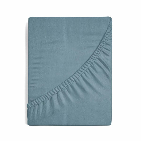 Prześcieradło JERSEY niebieskie 220x200 cm + 30 cm z gumką 411857