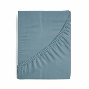 Prześcieradło JERSEY niebieskie 90×200 cm + 25 cm z gumką 411858 Prześcieradło JERSEY niebieskie 90×200 cm + 25 cm z gumką 411858