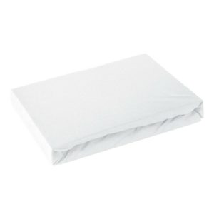 Prześcieradło jersey z gumką 140×200 białe 125 g/m2 84799 Prześcieradło jersey z gumką 140×200 białe 125 g/m2 84799