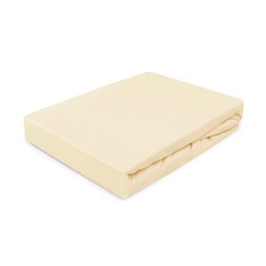 Prześcieradło jersey z gumką 160×200 019 kremowe 83787 Prześcieradło jersey z gumką 160×200 019 kremowe 83787