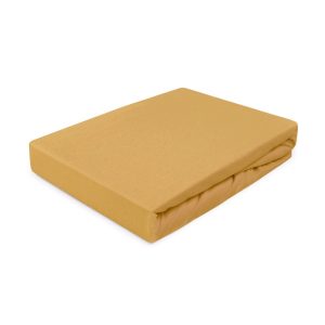 Prześcieradło jersey z gumką 160×200 042 musztardowe 969896 Prześcieradło jersey z gumką 160×200 042 musztardowe 969896