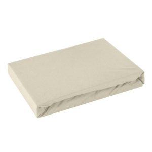 Prześcieradło jersey z gumką 160×200 beżowe 125 g/m2 83883 Prześcieradło jersey z gumką 160×200 beżowe 125 g/m2 83883
