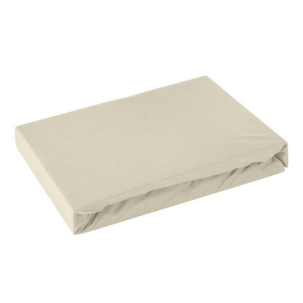Prześcieradło jersey z gumką 160x200 beżowe 125 g/m2 83883