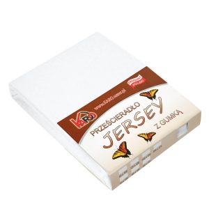 Prześcieradło jersey z gumką 160×200 białe 001 150g/m2 KARO 83610 Prześcieradło jersey z gumką 160×200 białe 001 150g/m2 KARO 83610