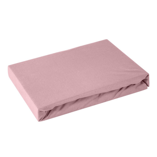 Prześcieradło jersey z gumką 160x200 pudrowe 125 g/m2 83829