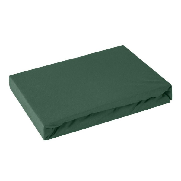 Prześcieradło jersey z gumką 160x200 zielone ciemne 125 g/m2 83760