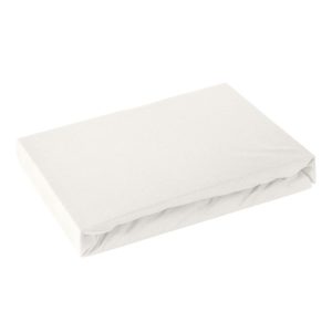 Prześcieradło jersey z gumką 180×200 kremowe 125 g/m2 84837 Prześcieradło jersey z gumką 180×200 kremowe 125 g/m2 84837