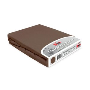 Prześcieradło jersey z gumką 220×200 czekoladowe Constance KARO 774013 Prześcieradło jersey z gumką 220×200 czekoladowe Constance KARO 774013