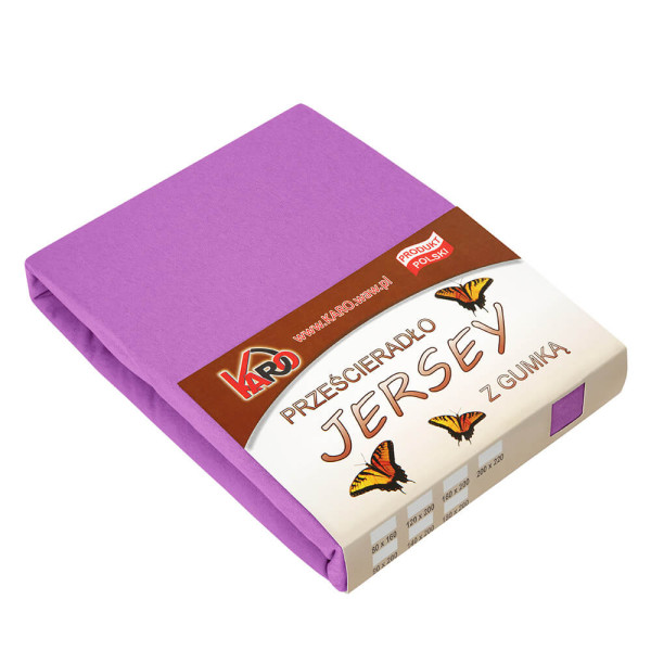 Prześcieradło jersey z gumką 70x140 fuksja 062 KARO 83982