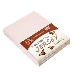 Prześcieradło jersey z gumką 70×140 różowe pudrowe 064 KARO 83755 Prześcieradło jersey z gumką 70×140 różowe pudrowe 064 KARO 83755