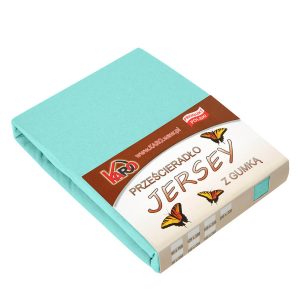 Prześcieradło jersey z gumką 80×160 miętowe 054 KARO 97652 Prześcieradło jersey z gumką 80×160 miętowe 054 KARO 97652