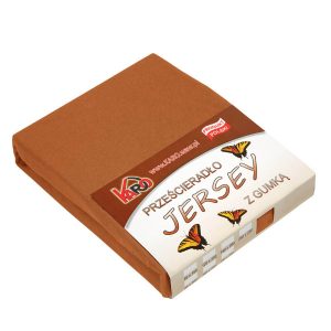 Prześcieradło jersey z gumką 90×200 brązowe 040 150g/m2 KARO 83913 Prześcieradło jersey z gumką 90×200 brązowe 040 150g/m2 KARO 83913