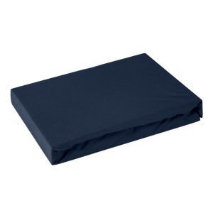 Prześcieradło jersey z gumką 90×200 granatowe 125 g/m2 84627 Prześcieradło jersey z gumką 90×200 granatowe 125 g/m2 84627