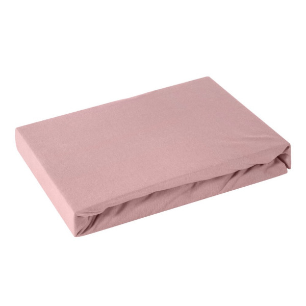 Prześcieradło jersey z gumką 90x200 pudrowe różowe 125 g/m2 84633