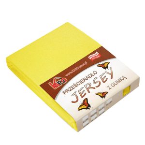 Prześcieradło jersey z gumką 90×200 żółte cytrynowe 150g/m2 84852 Prześcieradło jersey z gumką 90×200 żółte cytrynowe 150g/m2 84852