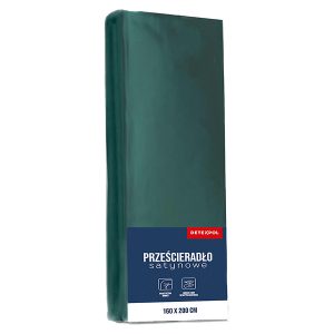 Prześcieradło microsatyna z gumką 160×200 cm ciemnozielone 809647
