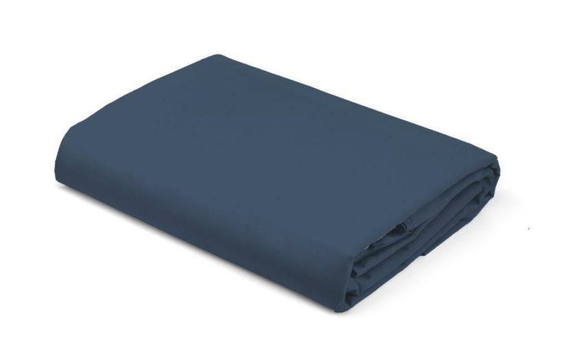 Prześcieradło satynowe z gumką 220x200 denim granatowe 84659