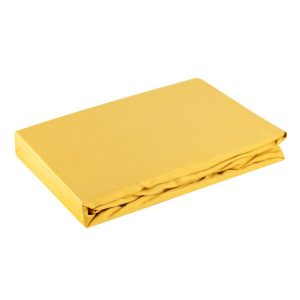 Prześcieradło satynowe z gumką 220×200 Nova musztardowe 84082