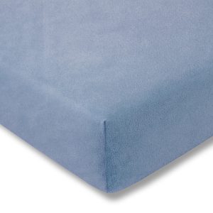 Prześcieradło welurowe z gumką 100×200 niebieskie 175g/m2 97807 Prześcieradło welurowe z gumką 100×200 niebieskie 175g/m2 97807