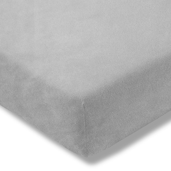 Prześcieradło welurowe z gumką 150x200 915 srebrne 175g/m2 97796