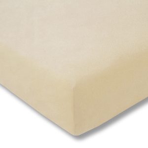 Prześcieradło welurowe z gumką 150×200 kremowe 175g/m2 97916 Prześcieradło welurowe z gumką 150×200 kremowe 175g/m2 97916