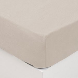 PRZEŚCIERADŁO Z GUMKĄ 140×190 cm BAWEŁNA kość słoniowa 510360 PRZEŚCIERADŁO Z GUMKĄ 140×190 cm BAWEŁNA kość słoniowa 510360