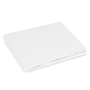 Prześcieradło z gumką 160×200 +30 cm białe bawełna Basic makosatyna 983266 Prześcieradło z gumką 160×200 +30 cm białe bawełna Basic makosatyna 983266